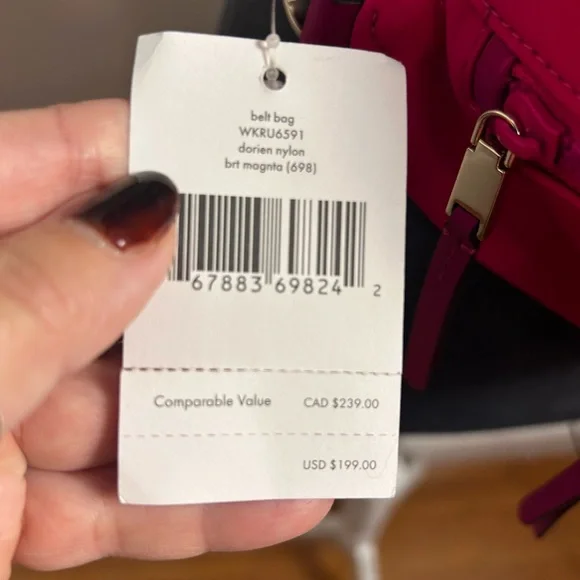 🩷♣️ NWT Kate Spade Hot Pink Crossbody Eye Catching Bag! Fun pop of color! - Picture 3 of 8